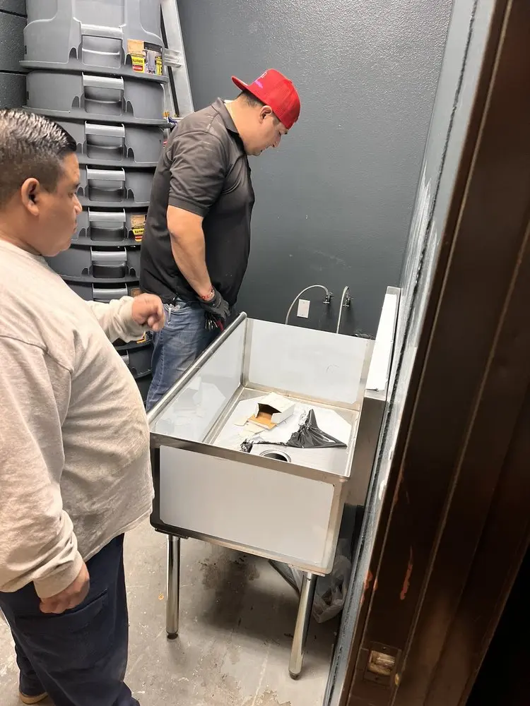 Commercial plumbing and sink installation in South Houston